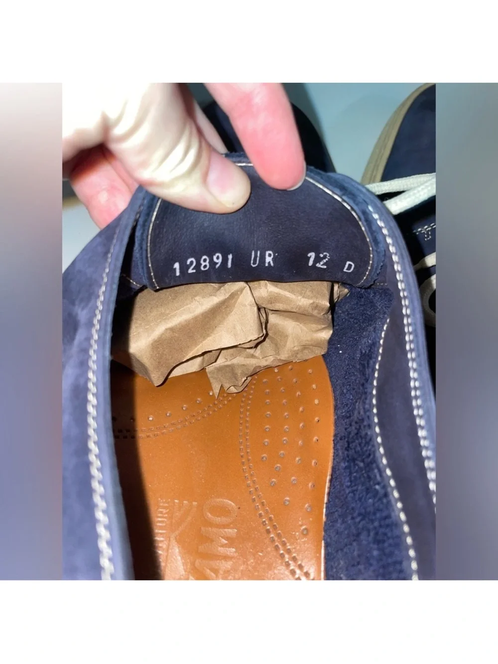 Salvatore Ferragamo Blue Suede Sneakers Derby 12 D⁠
